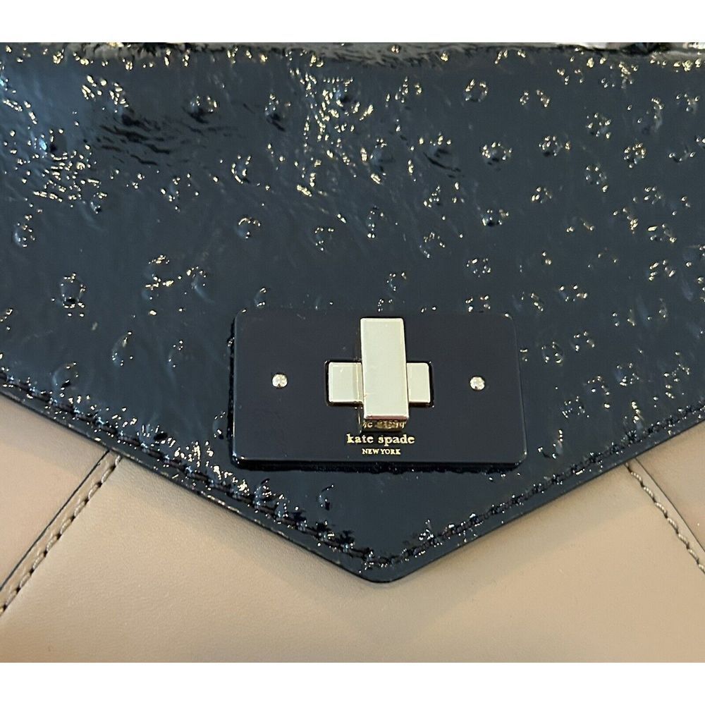 Kate Spade New York PXRU3772 Little Nadine Satchel bag in Dune/Black - Picture 3 of 12